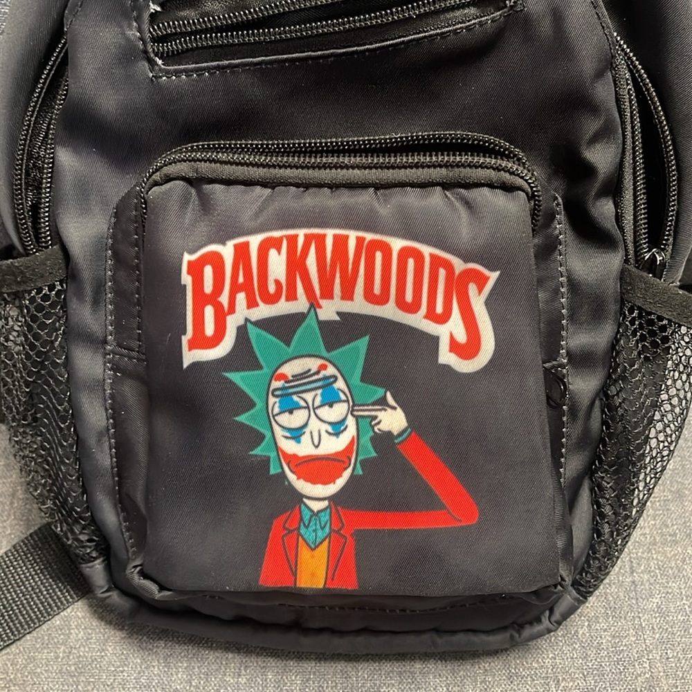 Backwoods Rick Graphic Cartoon Mini Backpack - Picture 3 of 7